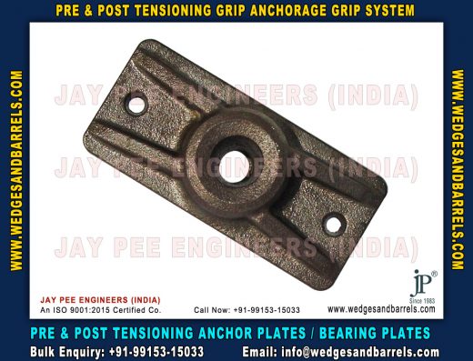 Post Tensioning wedges and barrels, pre stressed anchor grip system, anchor heads plates manufacturers exporters in India UAE Spain Oman Bangladesh South Africa Kuwait